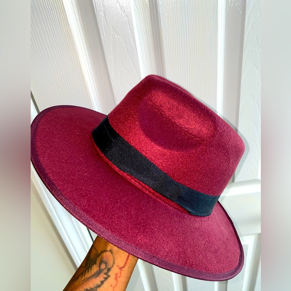 Fedora Burgundy Hat